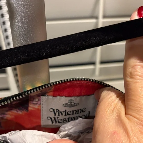 Vivienne Westwood Multicolor Plaid Clutch with Chain Strap - Picture 3 of 8